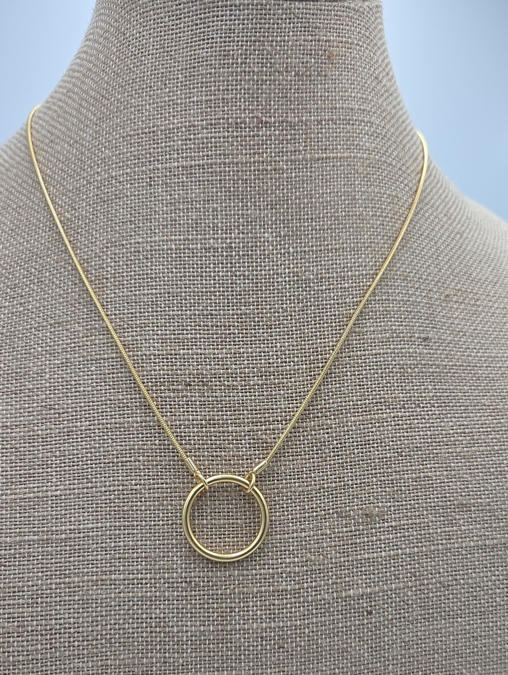 Madewell Gold Circle Pendant Necklace